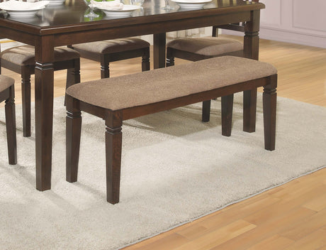 Dining Bench, 44-Inch, Western, Dark Brown, Espresso Finish