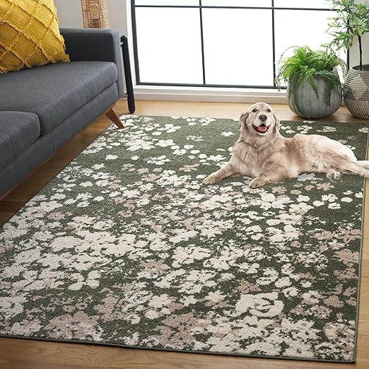 Adirondack Floral Area Rug 10' x 14' - Ivory & Purple