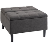 30" Square Storage Ottoman, Upholstered Ottoman Coffee Table with Lift Top