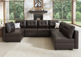 Convertible Sectional Sofa U-Shaped Couch with Soft Modern Cotton Chenille Fabric