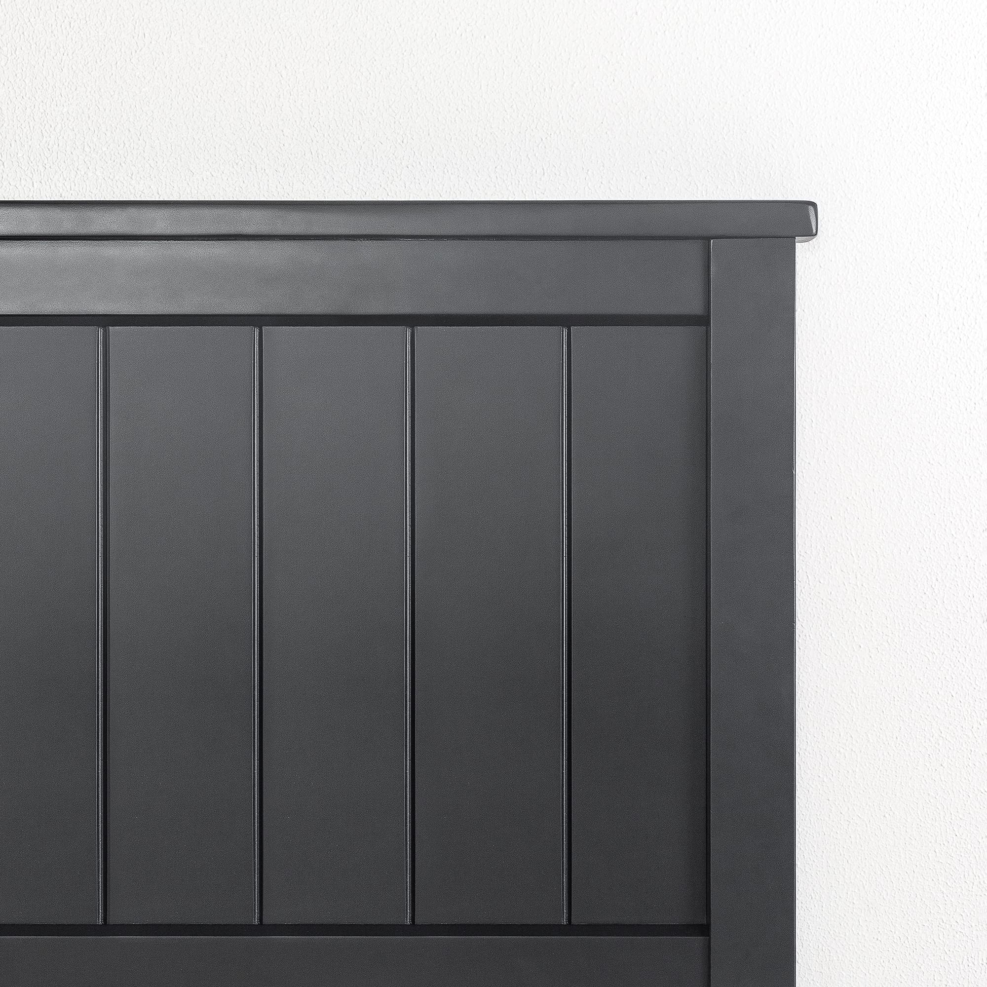 Cottage Style Platform Bed, Queen, Black