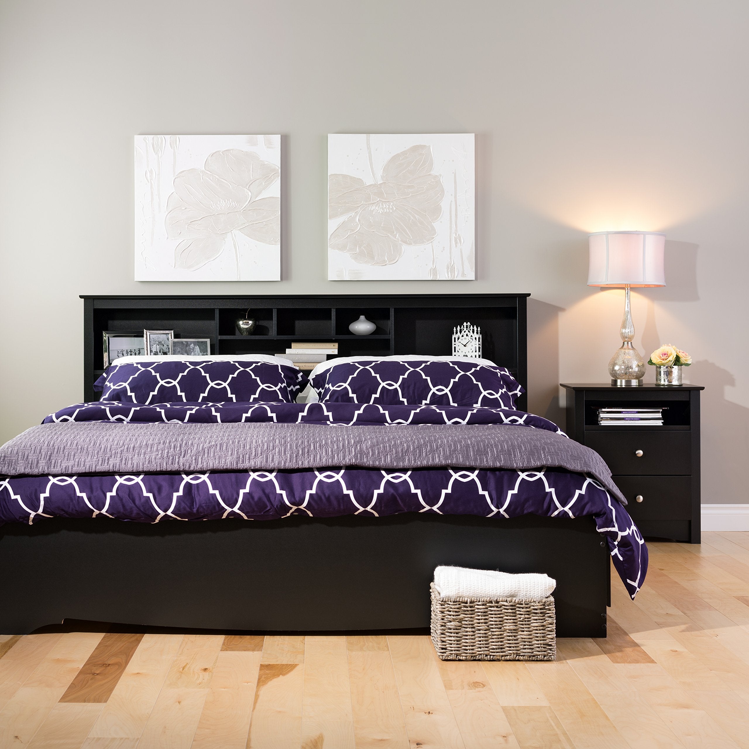 Fremont 2 Drawer Nightstand: Elegant Bedroom Furniture, Bedside Table with Open Shelf