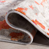 Madison Collection Area Rug - 5'3" x 7'6", Grey & Orange, Boho Abstract