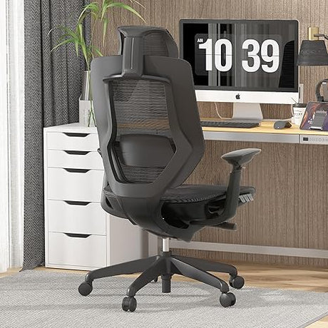 400LBS Heavy Duty Mesh Ergonomic Office Chair Height Adjustable Swivel Computer