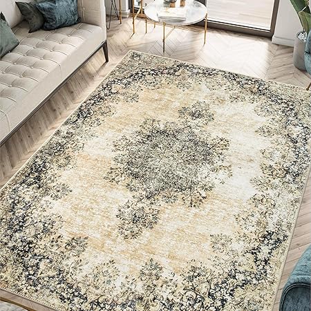Machine Washable Area Rugs with Non-Slip Backing, Ideal for Hallway