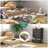 Fabric Dresser with 5 Drawers - Storage Tower with Large Capacity