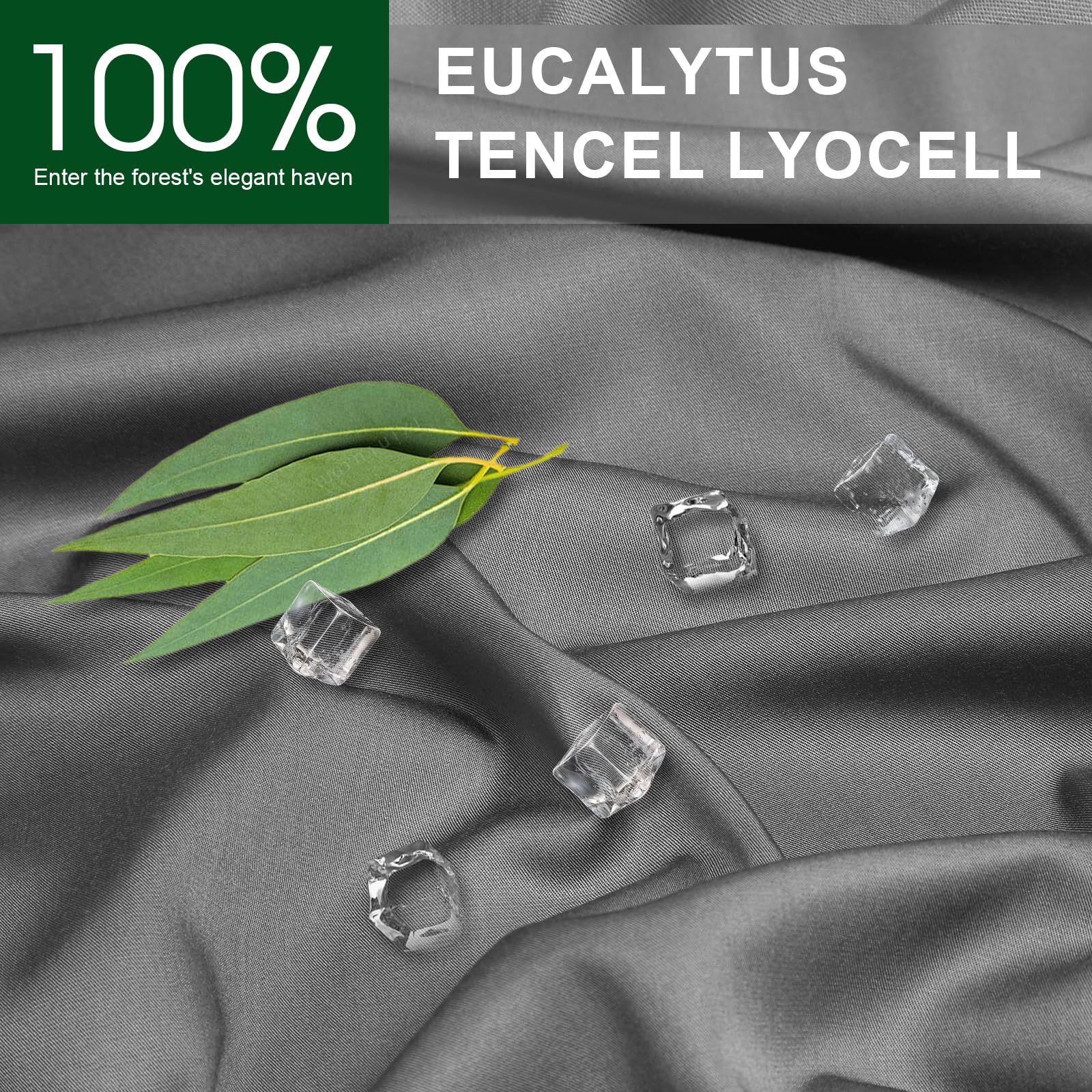 100% Tencel Eucalyptus Sheets King, 18” Deep Pocket King Sheets 4 Pieces Lyocell
