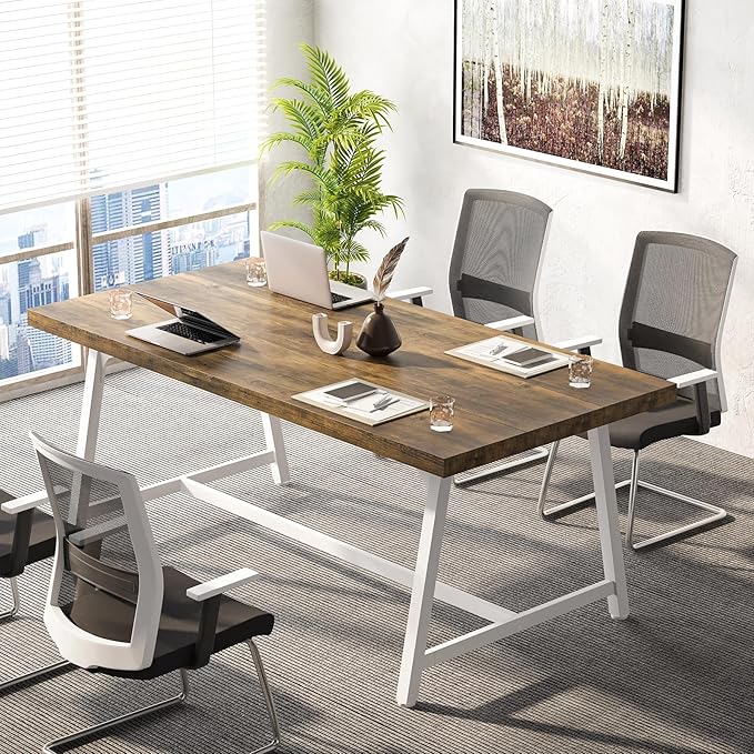 6FT Rectangle Conference Table, 70.87 Inches Long Meeting Table