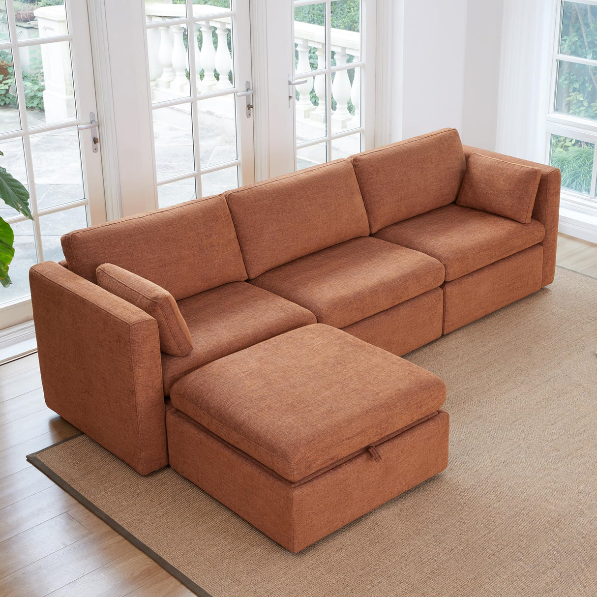 Oversized Modular Sectional Sofa Set, FSC Certified Extra Large L Shaped Couch