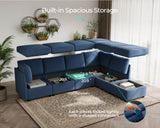 Sleeper Sofa, Modular Sofa Sleeper Couch with Memory Foam