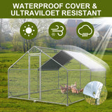 Large Chicken Coop Metal Chicken Runs Walk-in Chicken House Chicken Pen Kennel Poultry Cage