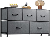 Dresser for Bedroom with 5 Drawers, Wide Chest of Drawers, Fabric Dresser,