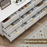 Modern Furniture set for Bedroom,One 9 Drawer Chest Storage with two 3 drawers set