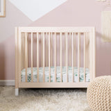 Gelato 4-in-1 Convertible Mini Crib in Washed Natural and White, Greenguard Gold