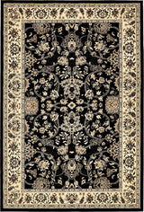 Unique Loom Sialk Hill Collection Area Rug - Washington (4' 1" x 6' 1" Rectangle Black/Gray)