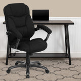 Jessie High Back Black Microfiber Contemporary Executive Swivel Ergonomic Office Chair