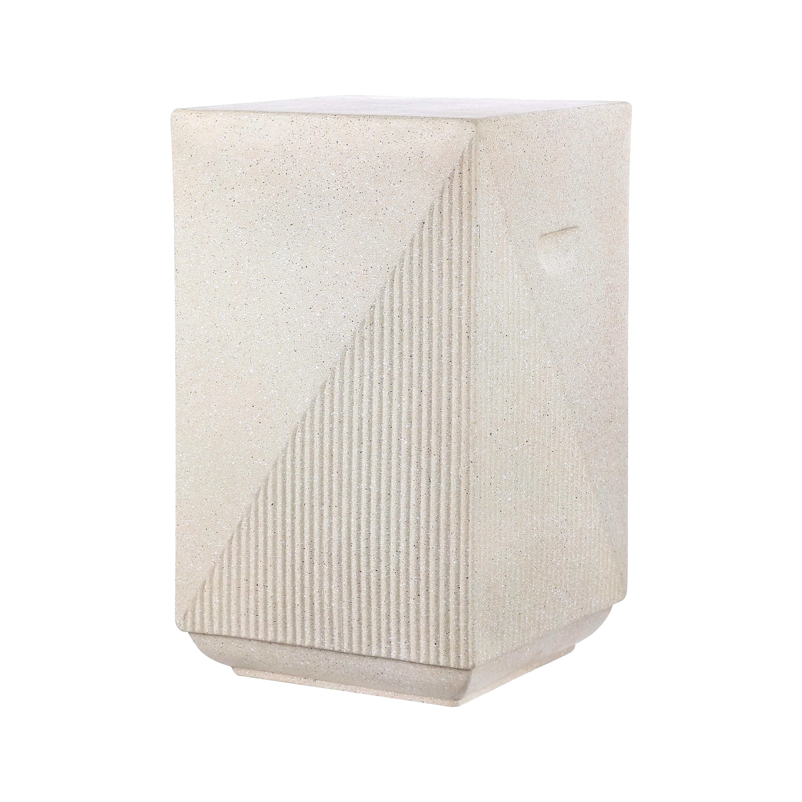 TBL1104A Adrian 20.75" Contemporary Minimalist Square Indoor/Outdoor Accent Table
