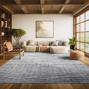 Adirondack Modern Abstract Area Rug - 10' x 14' Black & Silver