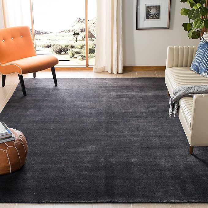 Himalaya Collection 6' Square Taupe HIM820B Handmade Premium Wool Area Rug