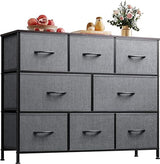 Fabric Dresser for Bedroom, Storage Drawer Unit, Dresser TV Stand for 32 40 43 inch TV