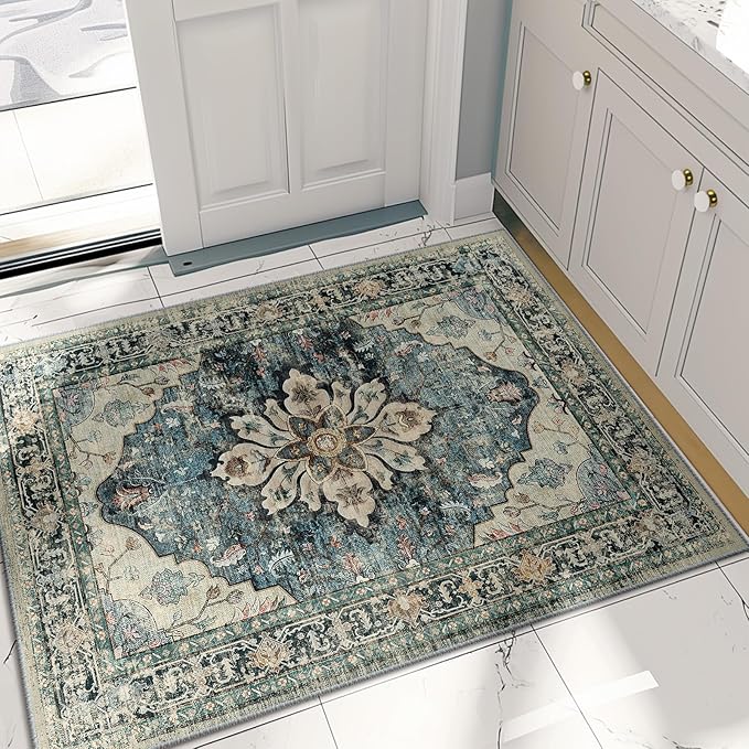 Area Rugs 5x7, Washable Rug, Non-Slip, Rugs for Living Room, Kitchen Rugs, Rugs