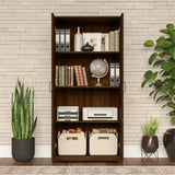 Cabot Tall Storage Cabinet with Doors in Modern Walnut