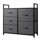 Wide Dresser Storage Tower with Sturdy Steel Frame