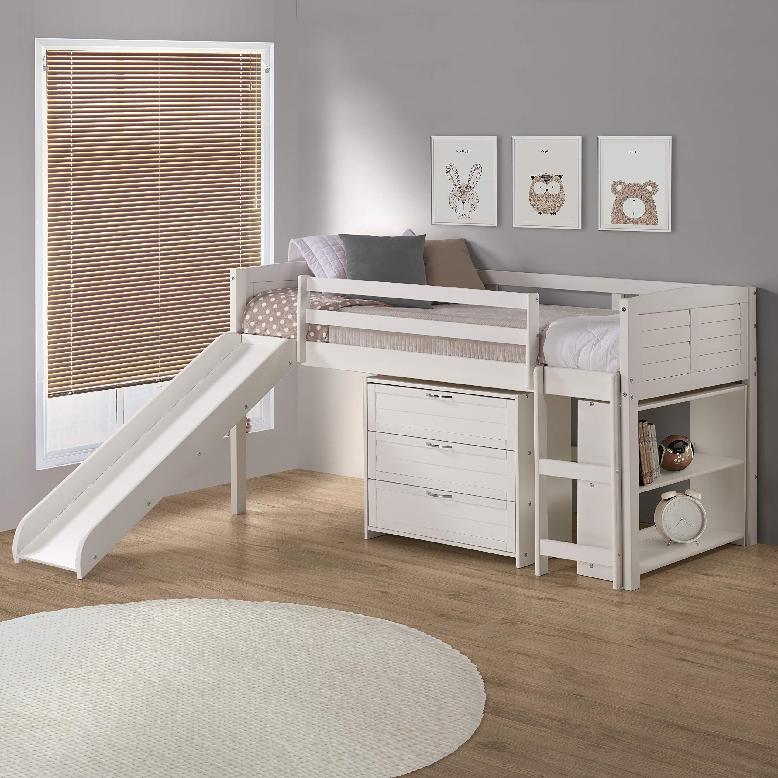 Modular Low Loft Bed with Slide - Group C