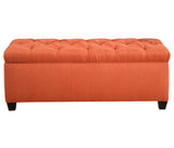 Candice Pumpkin Upholstered Storage Bench,