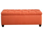 Candice Pumpkin Upholstered Storage Bench