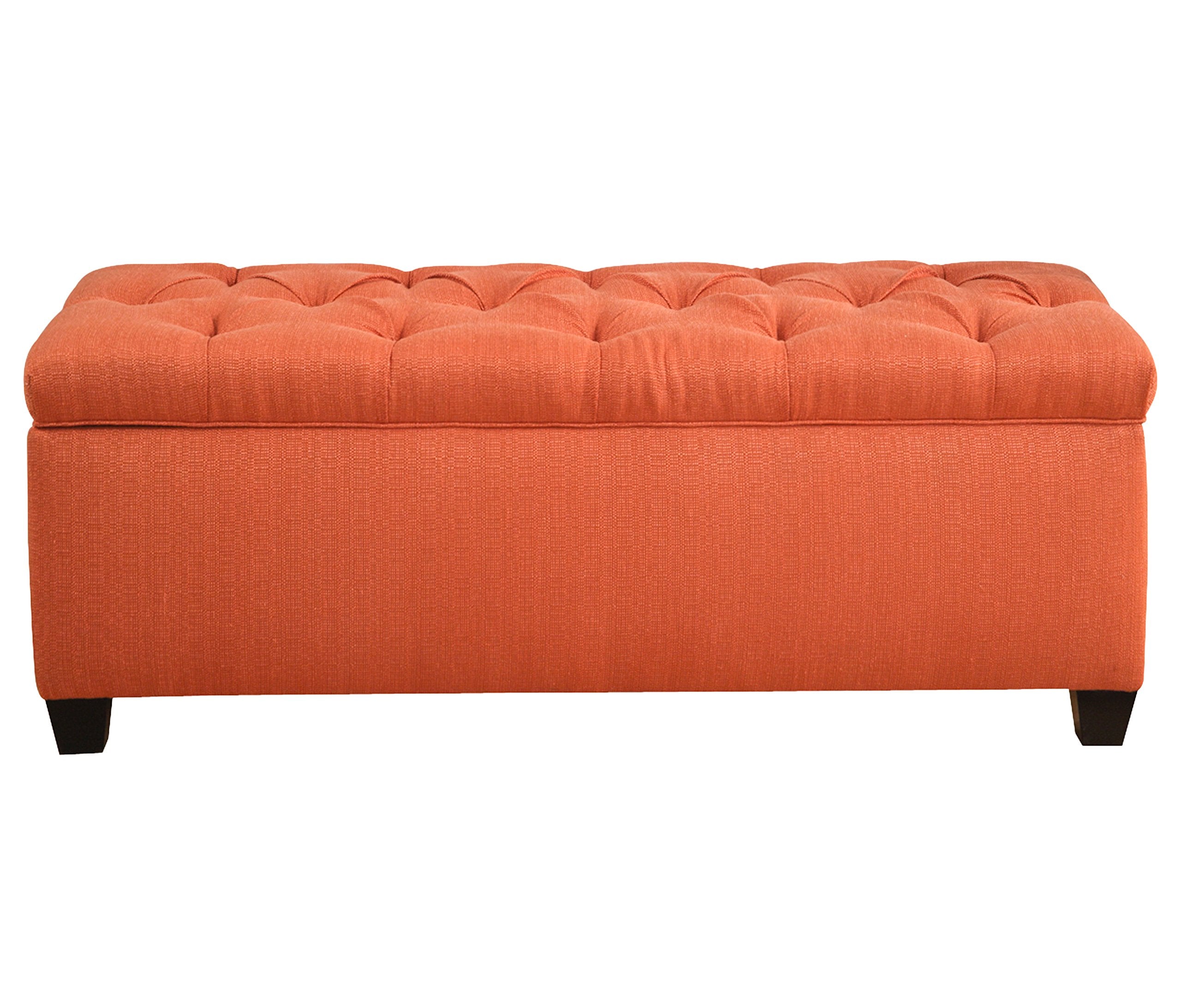 Candice Pumpkin Upholstered Storage Bench