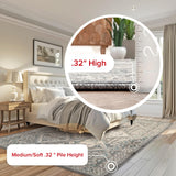 9x12 Becca Traditional Tiled Area Rug - Charcoal Faded Transitional Design