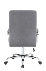 Upholstered Casters Grey and Chrome Office Chair, 23"" w x 28"" d x 42-46"" h (881217)