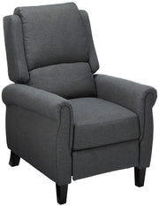 ModHaven Charcoal Fabric Recliner Chair – Handcrafted with Birch Legs