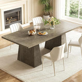 Table for 6 People, Wooden Table, Rectangle Furniture with Heavy Duty Legs, Modern