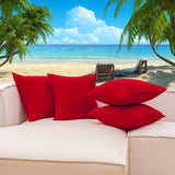 Outdoor Pillow Covers 20x20 Set of 4, Red Outdoor Throw Pillows for CouPatio Waterproofs for Holiday