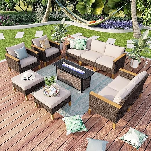 Wicker Patio Furniture Set, 2 x Single Chair