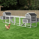 157'' Large Chicken Coop Hen House Expandable Wooden Chicken House Poultry Cage