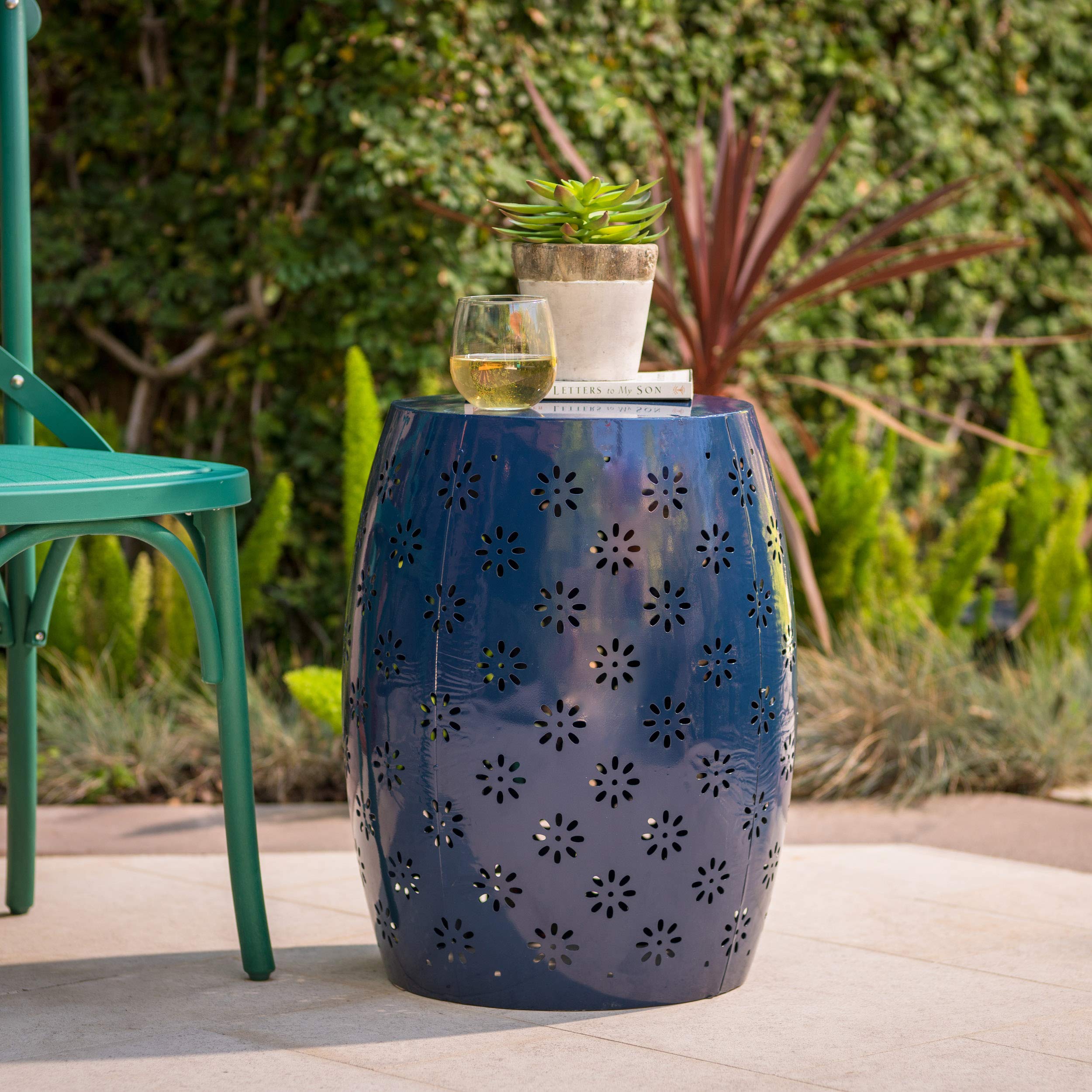 Ruby Outdoor 12" Iron Side Table