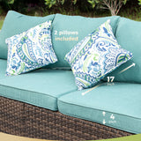 Patio Furniture Set, 5 Pcs Wicker Outdoor Conversation Set