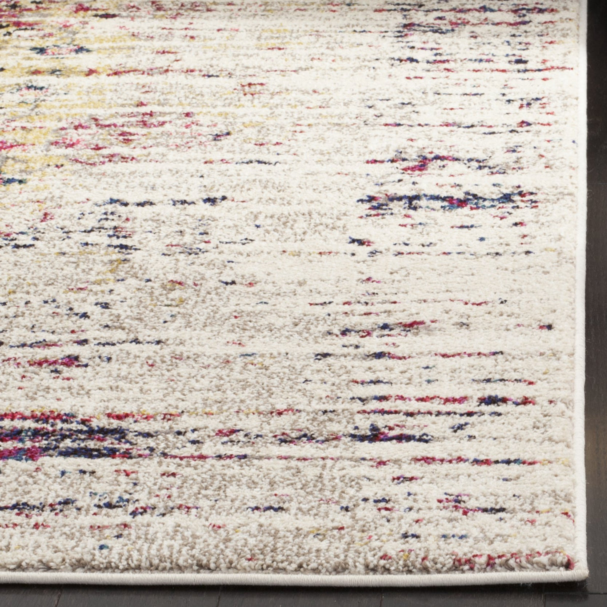 Monaco Ivory & Pink Area Rug 10' x 14' - Modern Boho Abstract Distressed Design