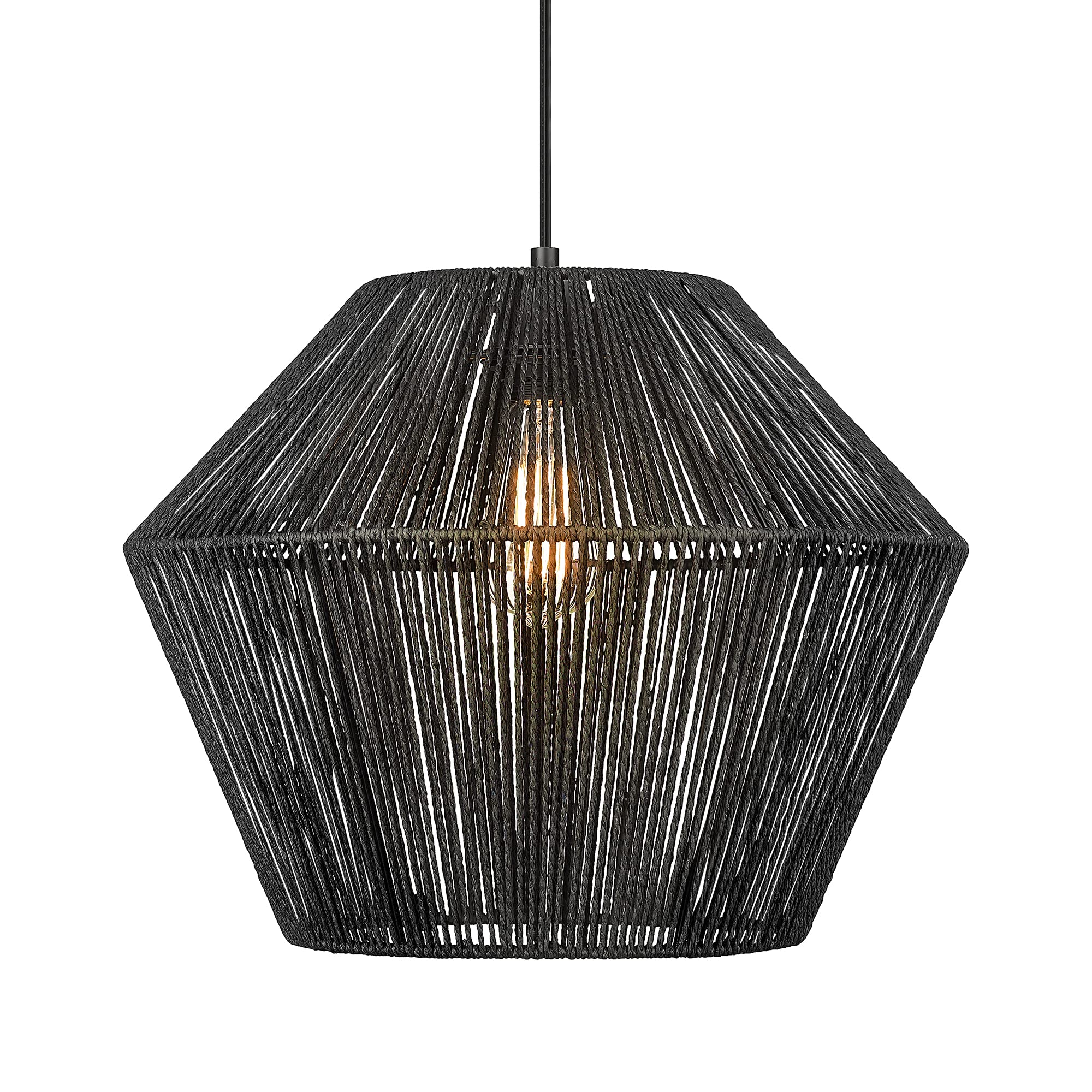 16.5” Large Modern Woven Chandelier Farmhouse Coastal Pendant Light