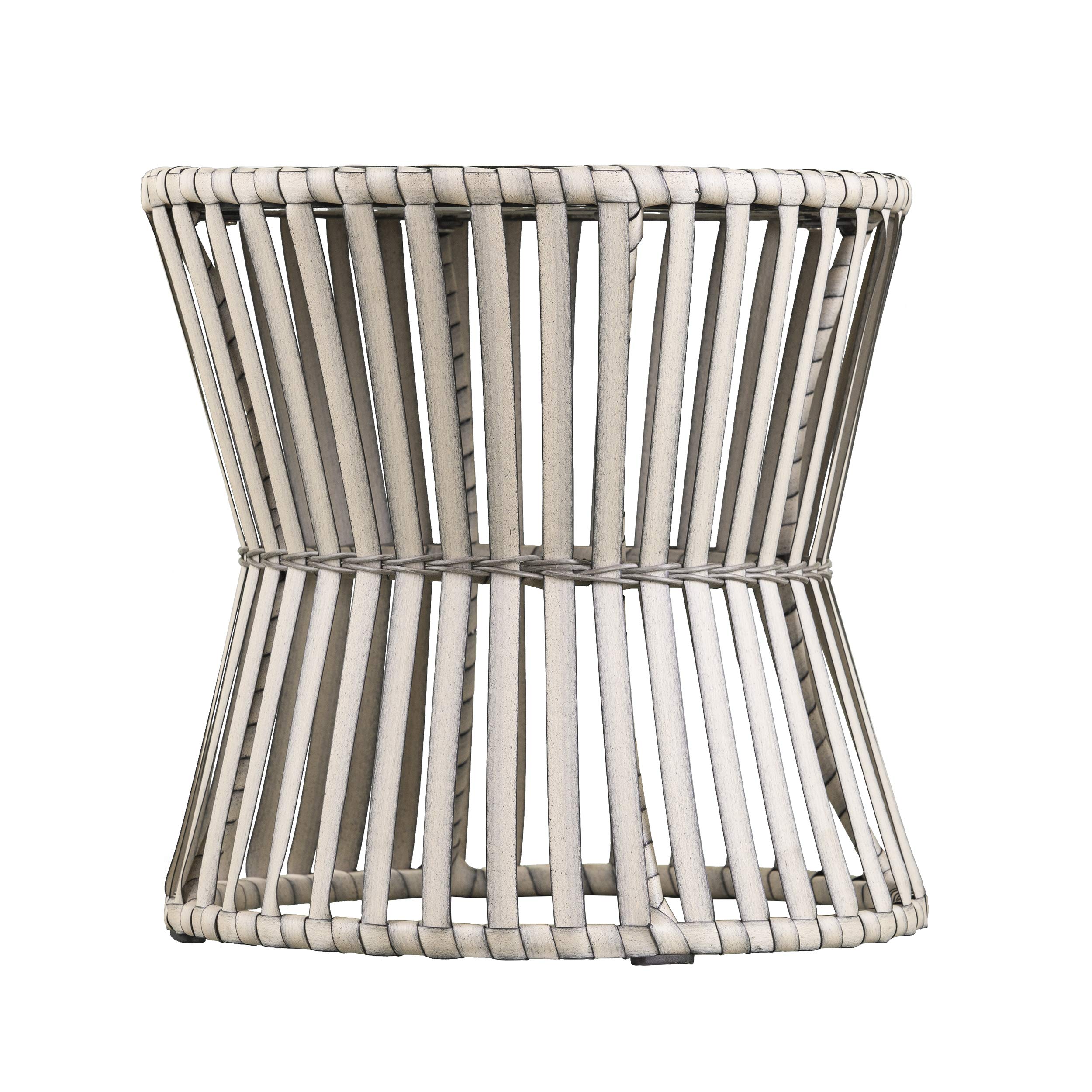 Melilani Round Outdoor Side Table, Natural