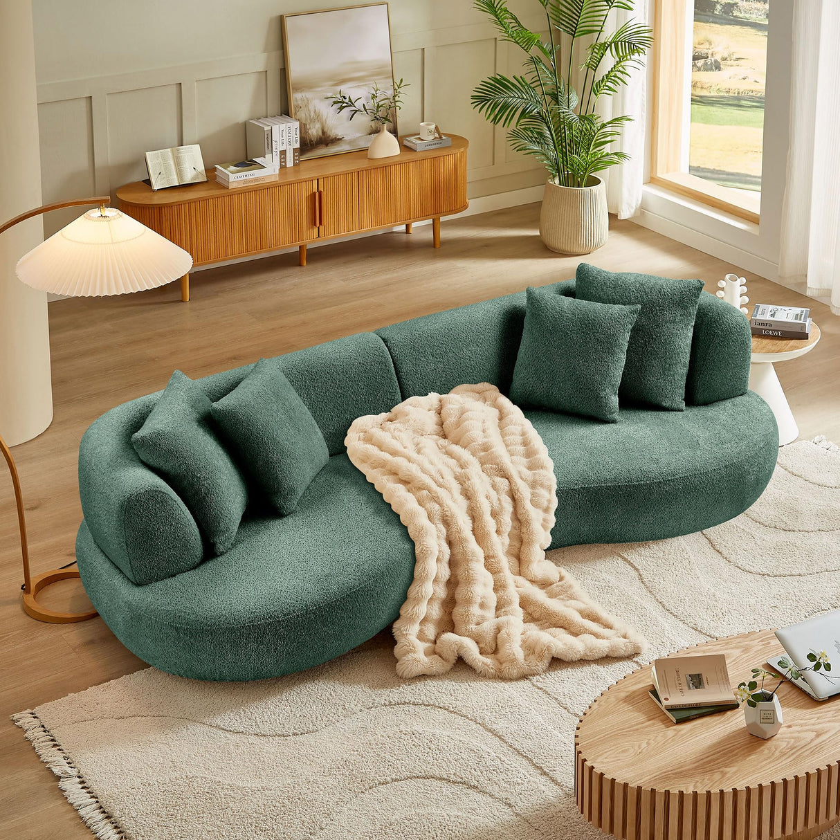 102.36" Curved Sectional Sofa Modern Couch, CircleCouch LuxurySofa Upholstery