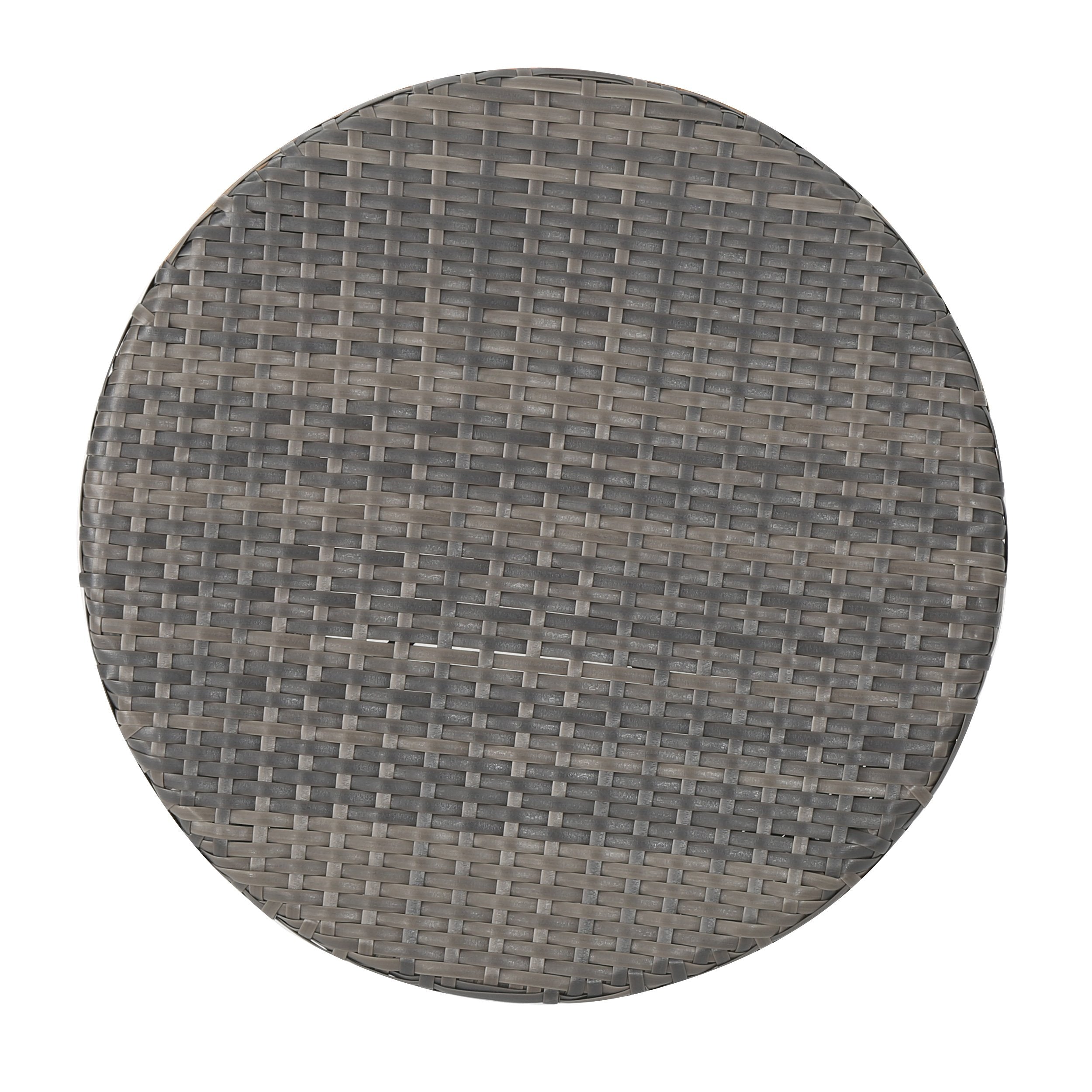 Christopher Knight Home Adriana Outdoor PE Wicker Accent Table, Grey - Bircata