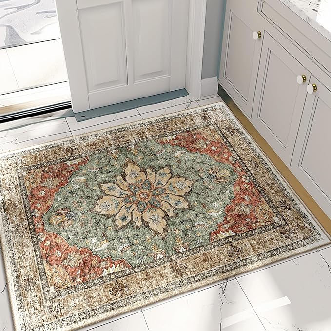 Area Rugs 5x7, Washable Rug, Non-Slip, Rugs for Living Room, Kitchen Rugs, Rugs