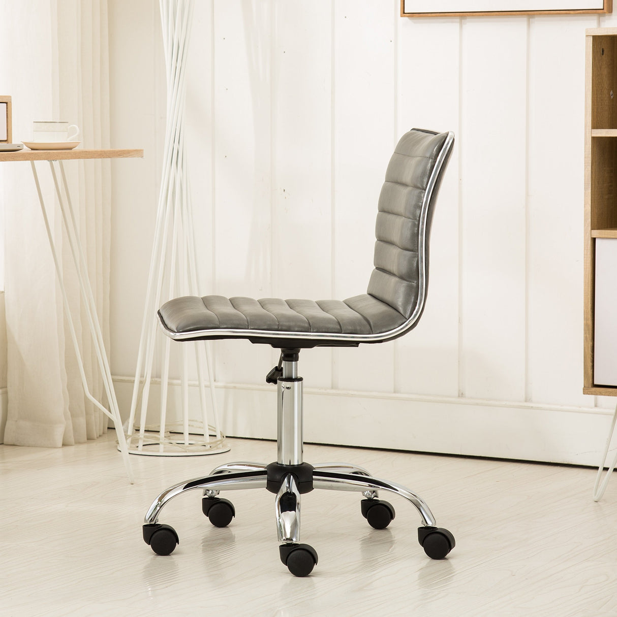 Fremo Chromel Adjustable Air Lift Office Chair in Grey