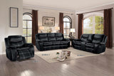 Bastrop Double Glider Reclining Loveseat (Manual), Black