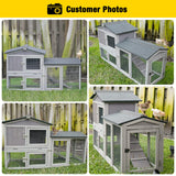 Chicken Coop for 2 Chickens, Wooden Duck House Outdoor Hen House Poultry Quail