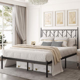 Knight Home Raye Fully-Upholstered Bed Frame-Queen-Size-